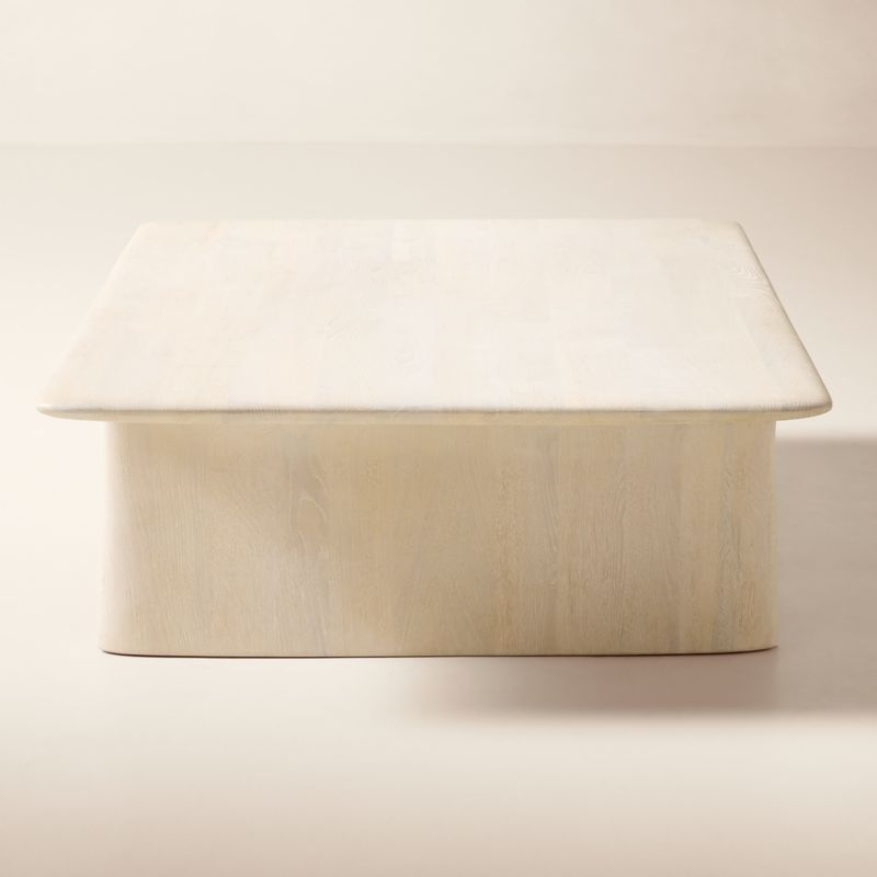 Almera 66" Rectangular Whitewashed Oak Coffee Table - image 2 of 4