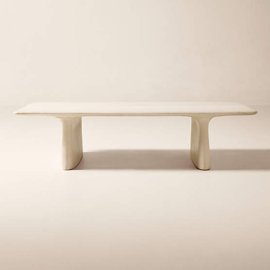 Almera 66" Rectangular Whitewashed Oak Coffee Table