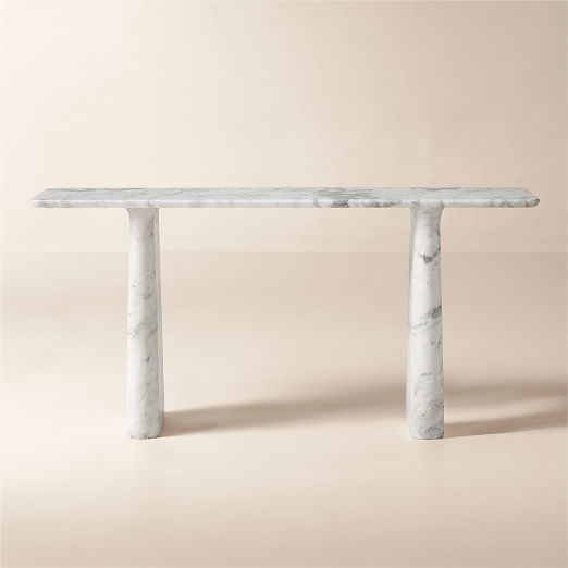 Almera 70" White Marble Console Table