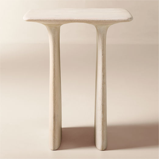 Almera Whitewashed Oak Side Table