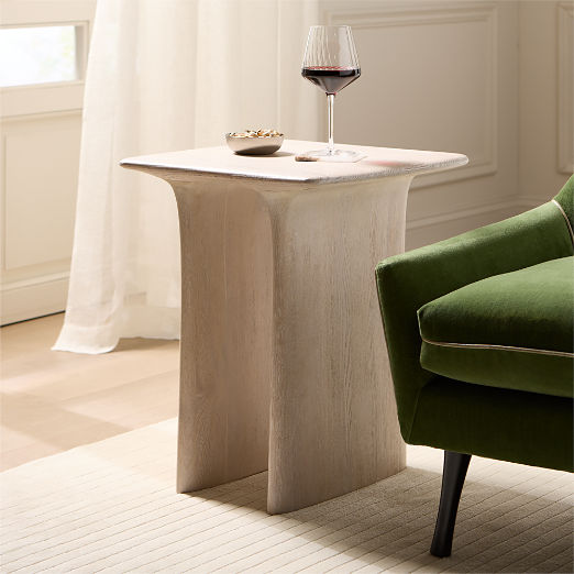 Almera Whitewashed Oak Side Table