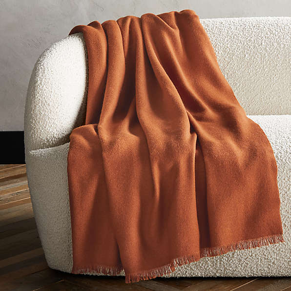 cb2 faux fur throw