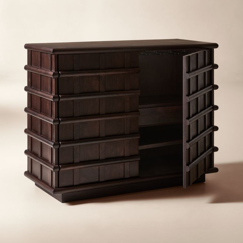 Alpena 48" Dark Acacia Wood Bar Cabinet - image 3 of 7