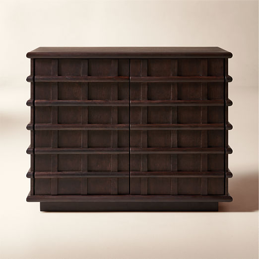Alpena 48" Dark Acacia Wood Bar Cabinet