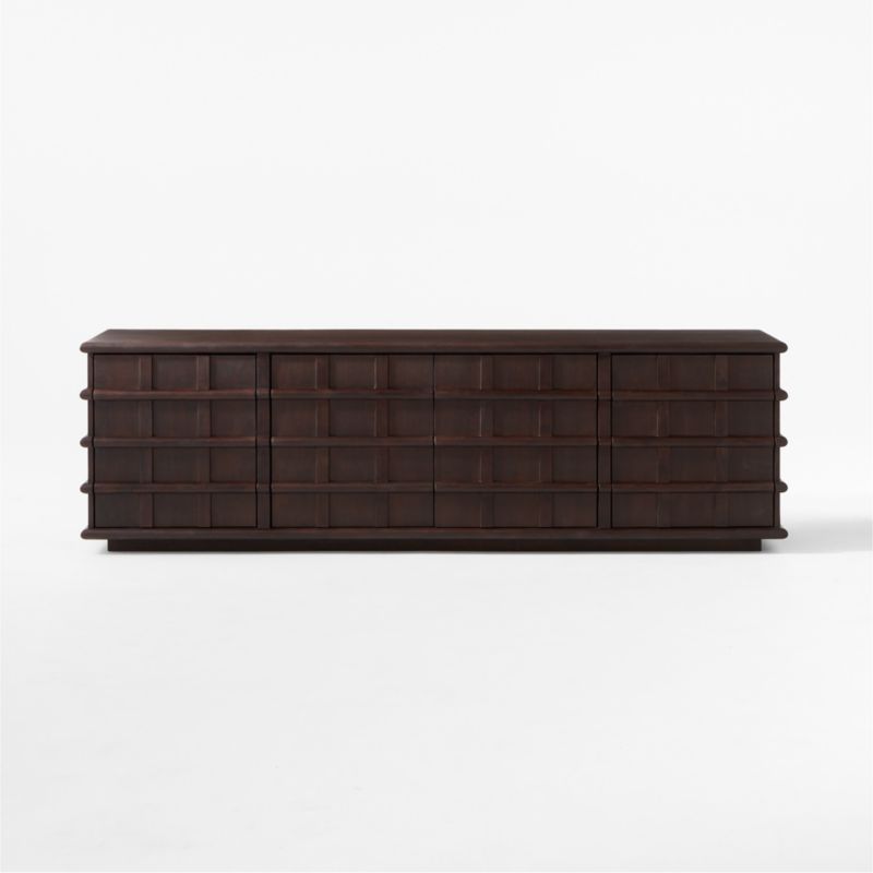 Alpena 90" Dark Acacia Wood Credenza - image 5 of 12