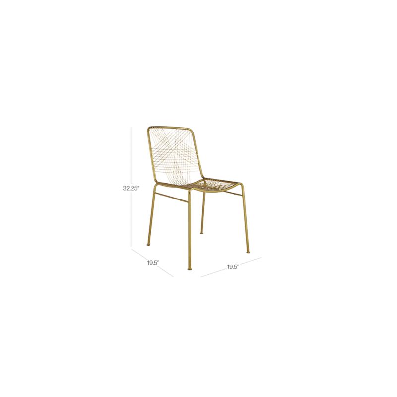 View Alpha Brass Metal Chair - image 3 of 15