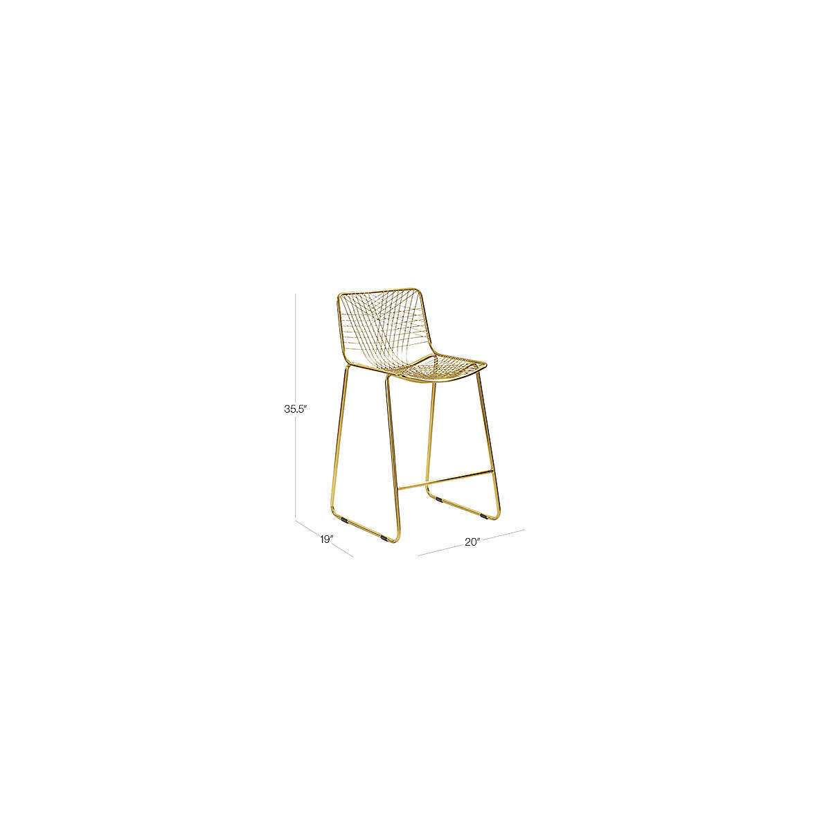 View Alpha Brass Metal Bar Stools - image 2 of 8