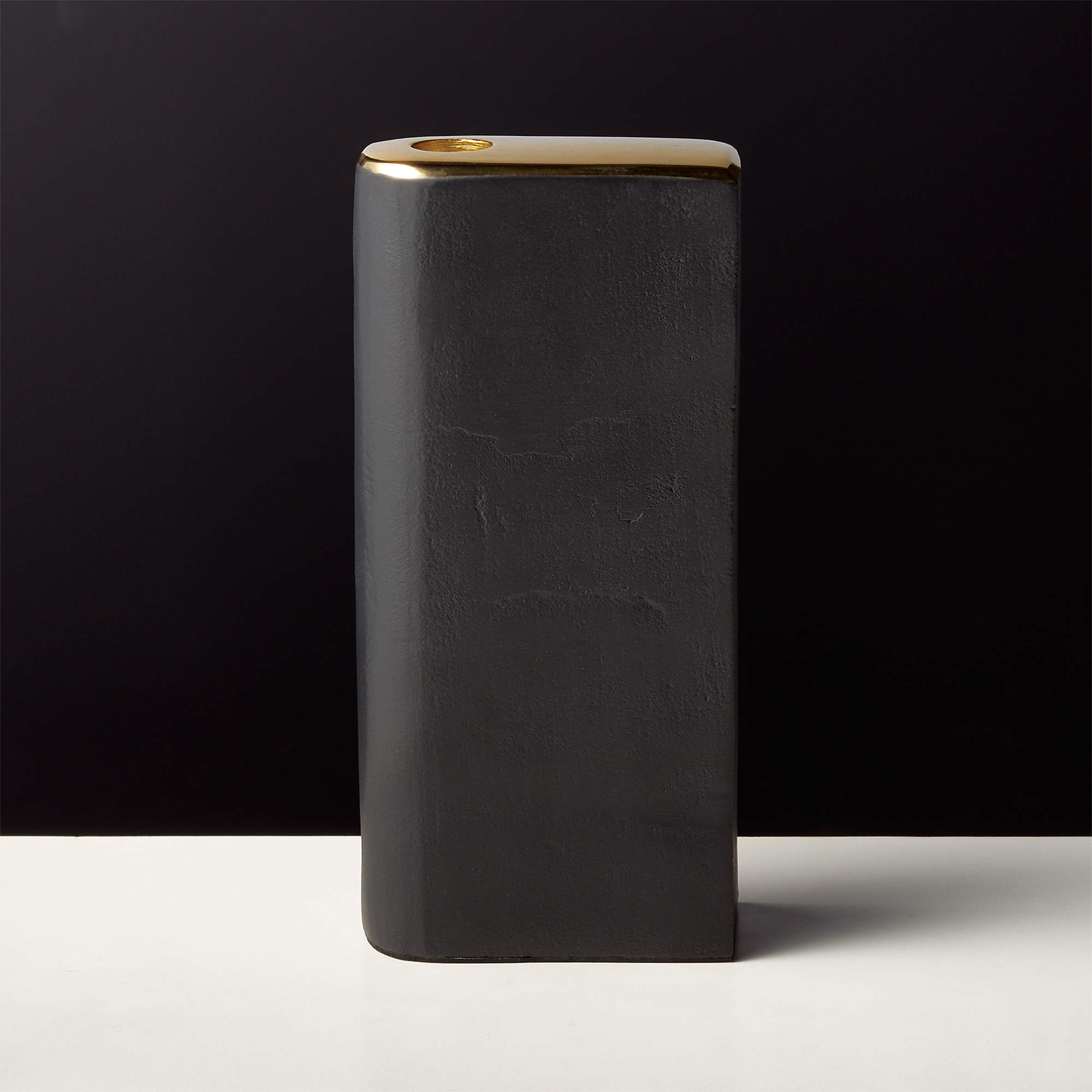 Alta Black Modern Taper Candle Holder Medium + Reviews CB2