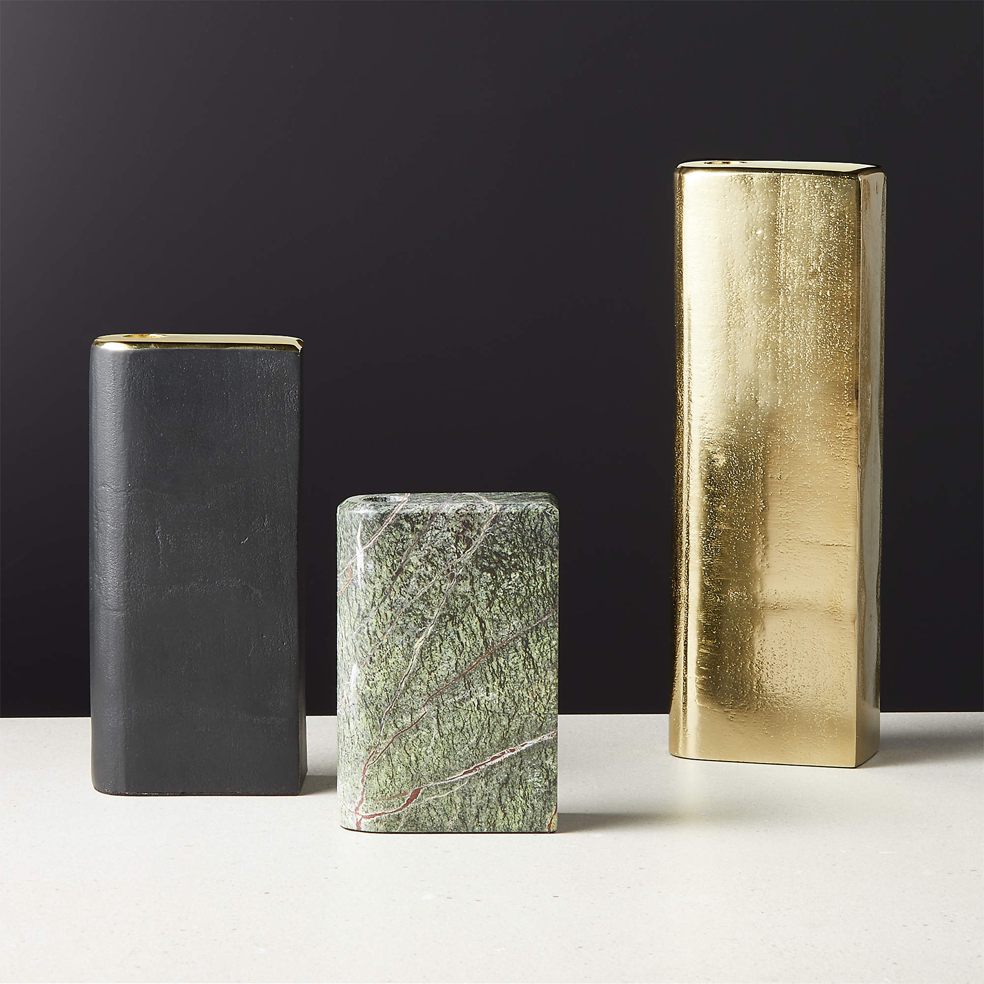 Alta Modern Taper Candle Holders Set of 3 + Reviews CB2