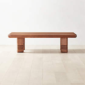 cb2 justice oak coffee table