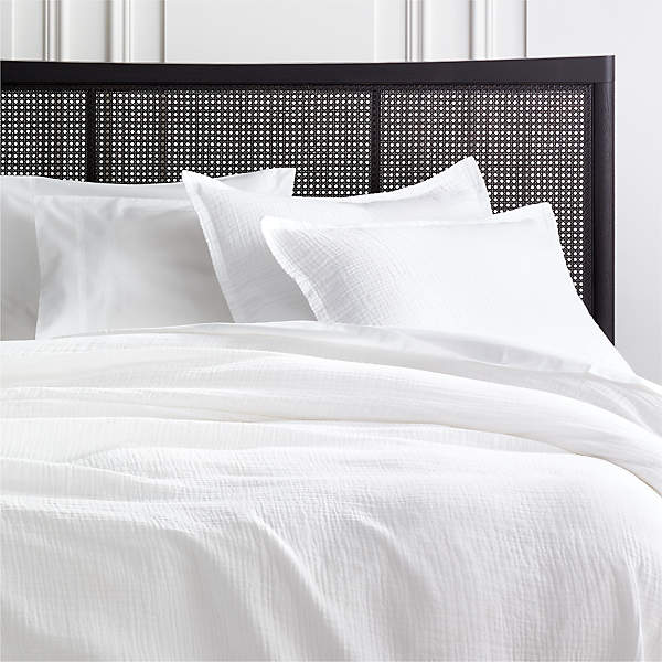Alto Organic Cotton White Duvet Cover, Crate And Barrel Duvet Covers Clearance