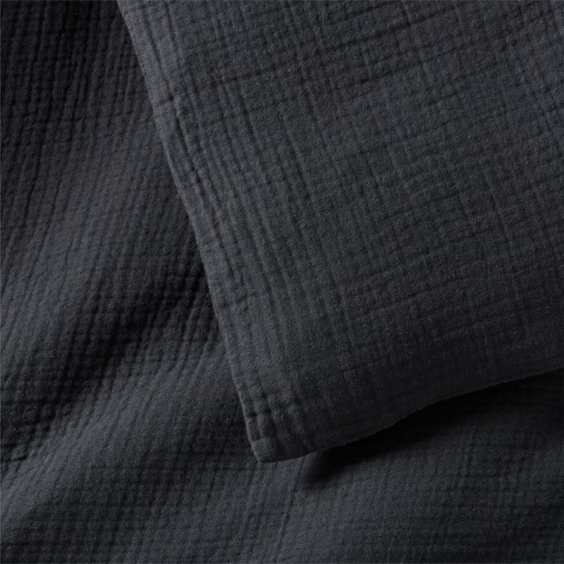 Alto Organic Cotton Black Full/Queen Duvet Cover - image 3 of 7