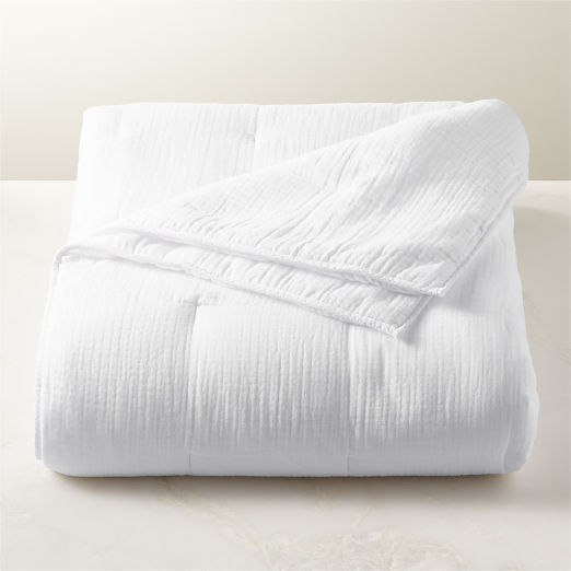 Alto Organic Cotton Gauze White Full/Queen Quilt