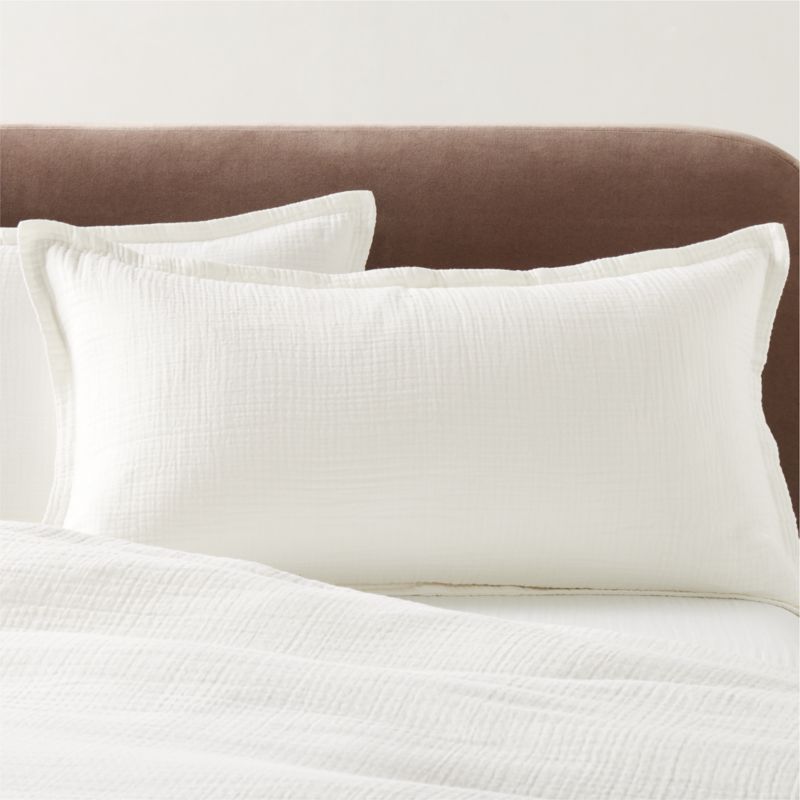 Alto Organic Cotton Warm White King Pillow Shams Set of 2 - image 0 of 4