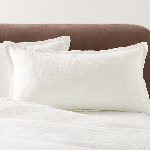 Alto Organic Cotton Warm White King Pillow Shams Set of 2