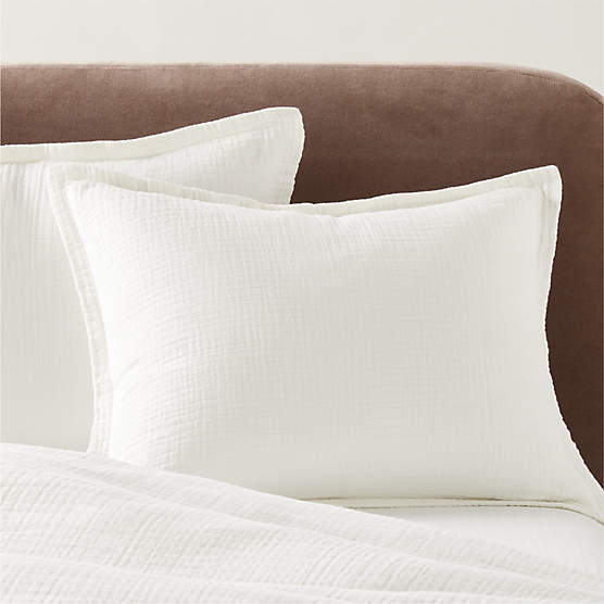 Alto Organic Cotton Warm White Standard Pillow Shams Set of 2