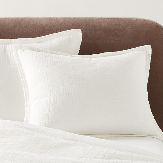 Alto Organic Cotton Warm White Standard Pillow Shams Set of 2