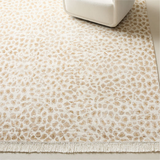 Altra Handloomed Warm White with Taupe Viscose Area Rug 8'X10'