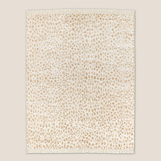 Altra Handloomed Warm White with Taupe Viscose Area Rug 6'X9'