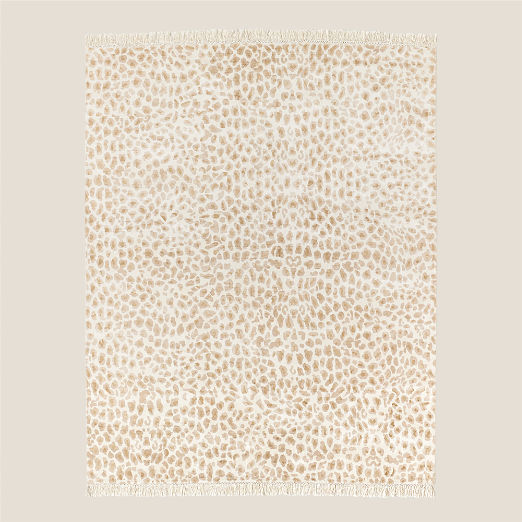 Altra Handloomed Warm White with Taupe Viscose Area Rug 5'X8'