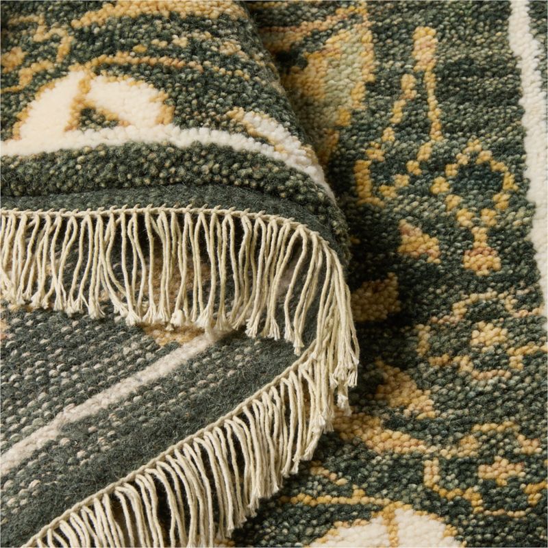 Alvina Hand-Knotted Green New Zealand Wool Runner Rug 2.5'x8' - image 3 of 4
