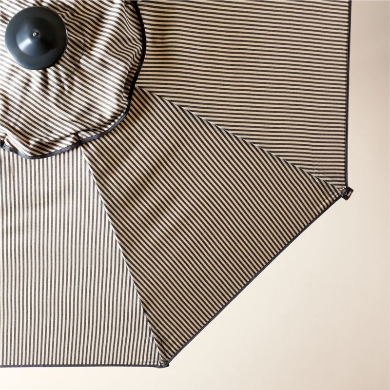 8' Amalfi Round Black and White Striped Sunbrella® Outdoor Patio Umbrella - image 2 of 4