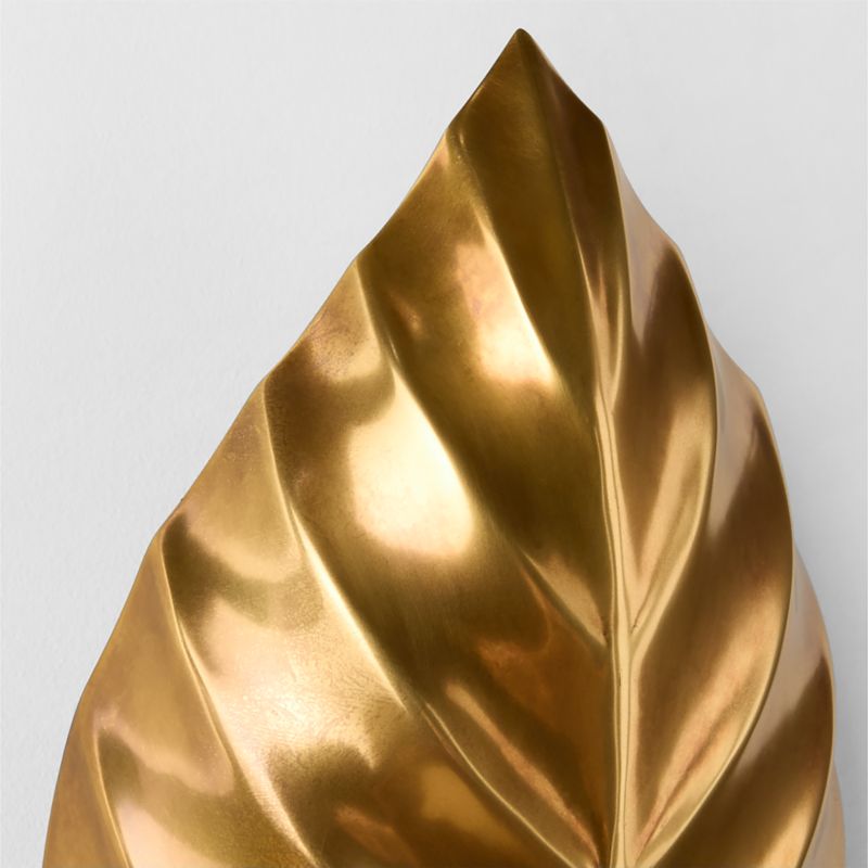 Amalia Unlacquered Brass Leaf Wall Sconce - image 2 of 4