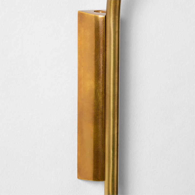 Amalia Unlacquered Brass Leaf Wall Sconce - image 3 of 4