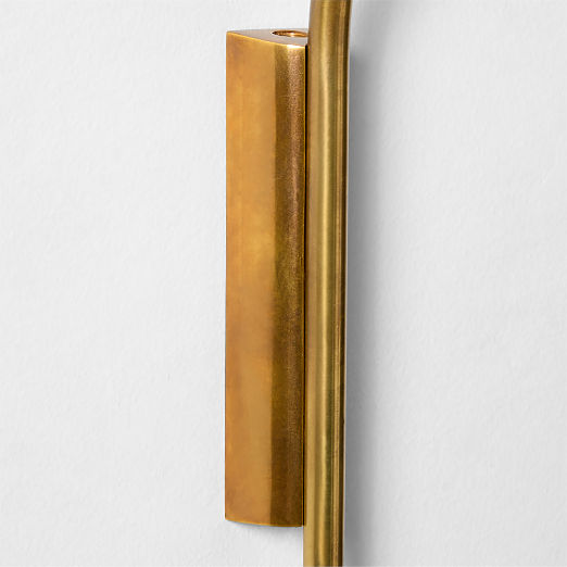 Amalia Unlacquered Brass Leaf Wall Sconce