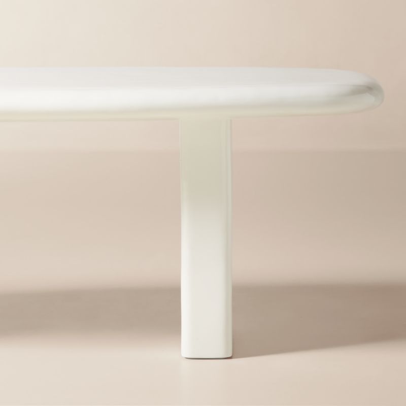 Amalie 84" Rectangular White Resin Dining Table - image 4 of 7
