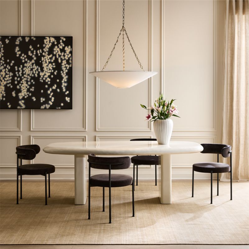 Amalie 84" Rectangular White Resin Dining Table - image 1 of 7