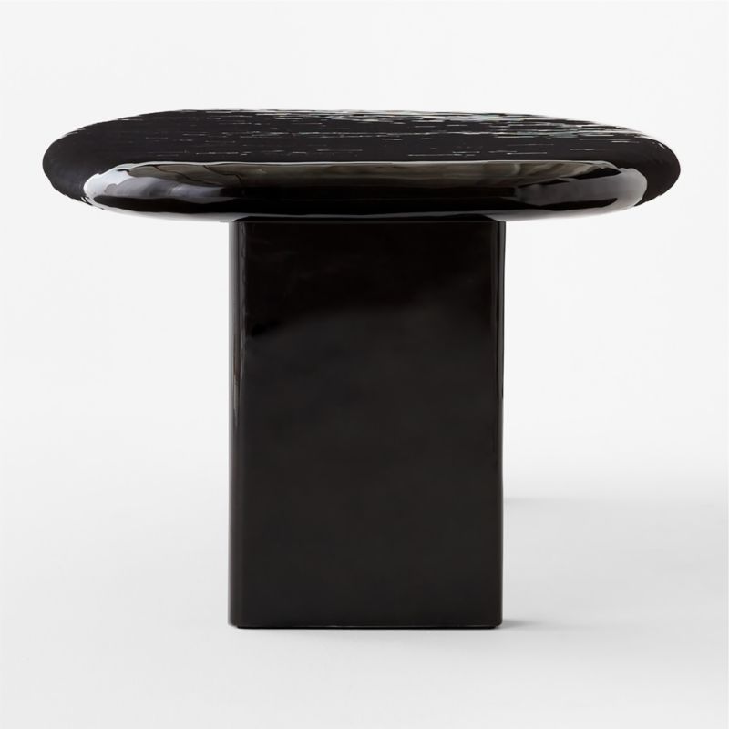 Amalie 103" Rectangular Black Resin Dining Table - image 4 of 7