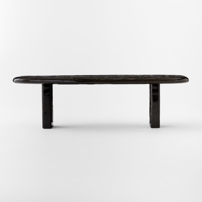 Amalie 103" Rectangular Black Resin Dining Table - image 2 of 7