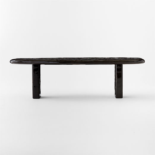 Amalie 103" Rectangular Black Resin Dining Table