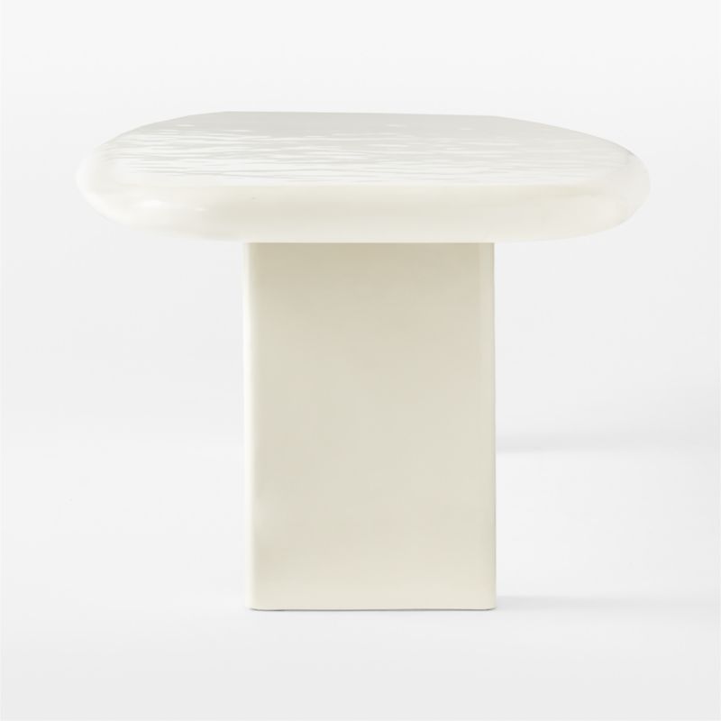 Amalie 103" Rectangular White Resin Dining Table - image 7 of 11