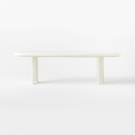 Amalie 103" Rectangular White Resin Dining Table