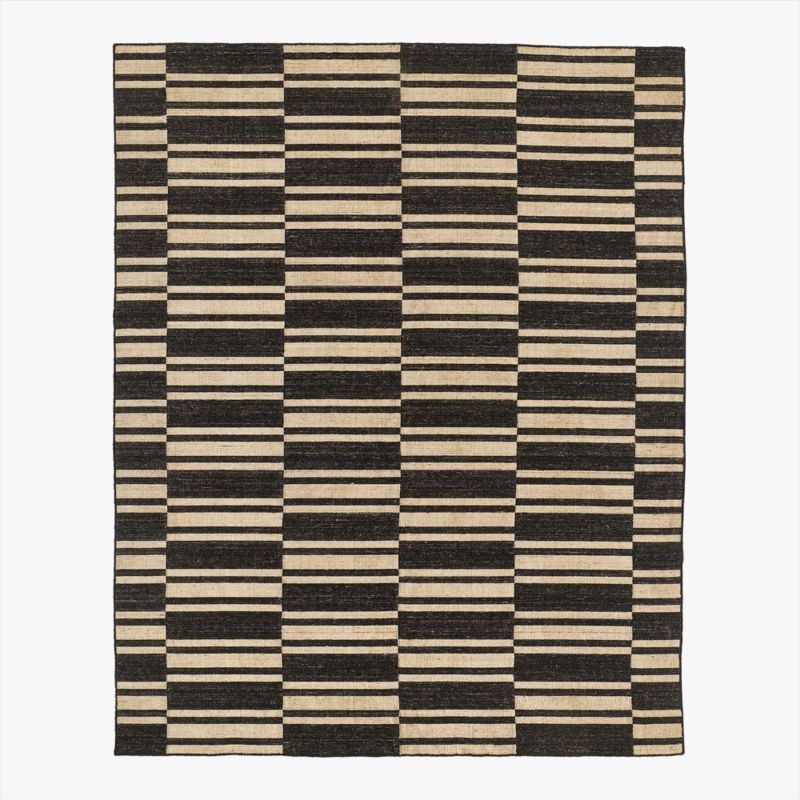 Amaro Handloomed Black Wool Area Rug 5'X8' - image 0 of 4