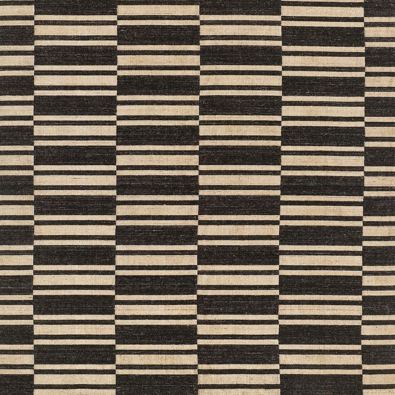 Amaro Handloomed Black Wool Rug Swatch 12"X12" - image 0 of 4