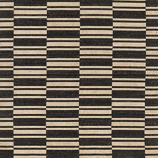 Amaro Handloomed Black Wool Rug Swatch 12"X12"