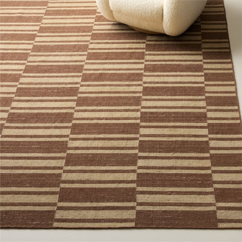 Amaro Handloomed Brown Wool Area Rug 5'X8' - image 1 of 4