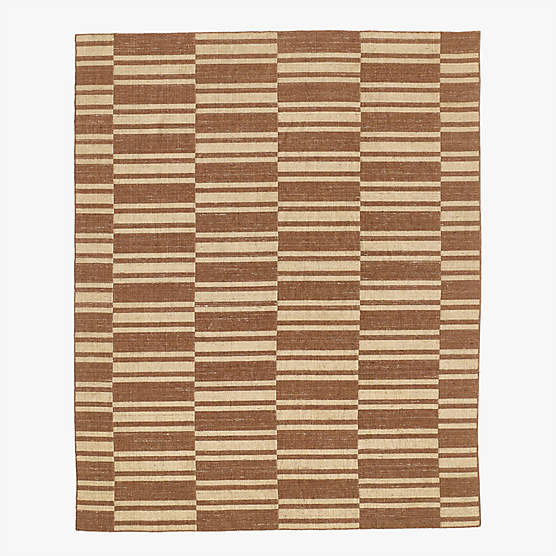 Amaro Handloomed Brown Wool Area Rug 9'X12'