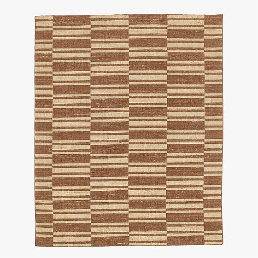 Amaro Handloomed Brown Wool Area Rug 5'X8'