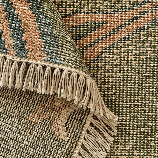 Ardito Hand-Knotted Green New Zealand Wool Area Rug