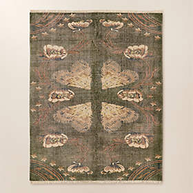 Cala Hand-Knotted Faded Teal New Zealand Wool Area Rug 8'x10' +