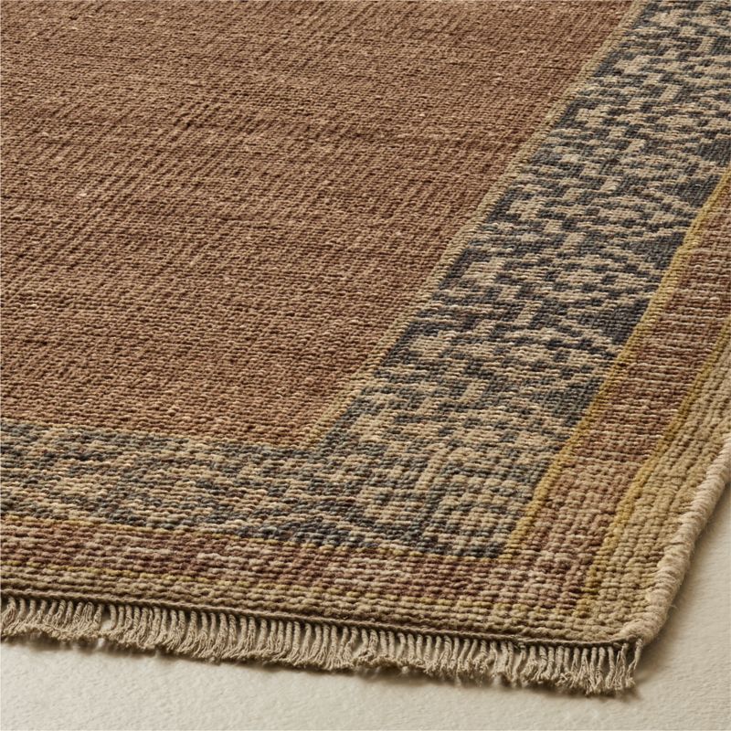 Aronne Hand-Knotted Mauve New Zealand Wool Area Rug 5'X8' - image 2 of 7