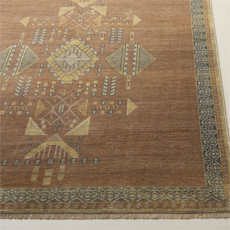 Aronne Hand-Knotted Mauve New Zealand Wool Area Rug 5'X8' - image 1 of 7