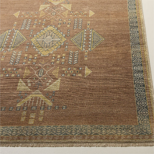 Aronne Hand-Knotted Mauve New Zealand Wool Area Rug 5'X8'