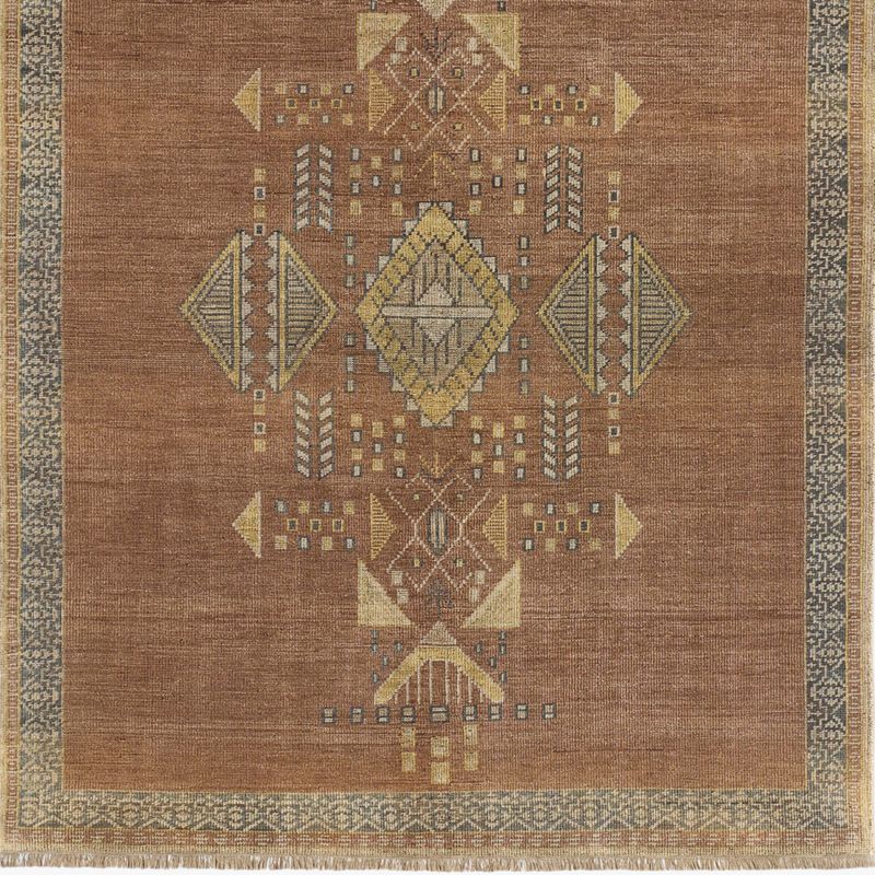 Aronne Hand-Knotted Mauve New Zealand Wool Rug Swatch 12"X12" - image 0 of 7