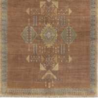 Aronne Hand-Knotted Mauve New Zealand Wool Rug Swatch 12"X12"