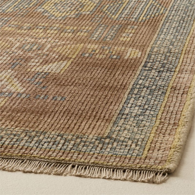 Aronne Hand-Knotted Mauve New Zealand Wool Runner Rug 2.5'X8' - image 1 of 3